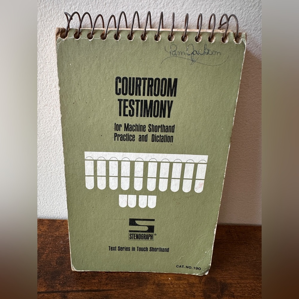 Vtg Stenograph Courtroom Testimony Shorthand Practice & Dictation Cat. No. 190
